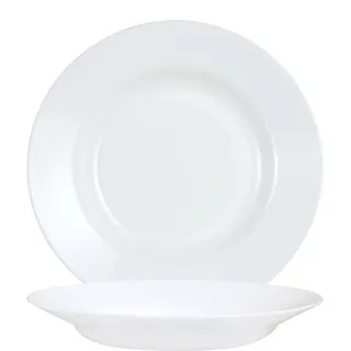 Teller tief 22cm Everyday Opalglas 6 Stück - Weiß