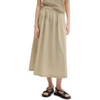 Webrock MARC O'POLO "aus Popeline-Stretch", Damen, Gr. 36, linen beige, Obermaterial: 60% Baumwolle, 38% Polyester, 2% Elasthan, unifarben, normal wadenlang, Röcke