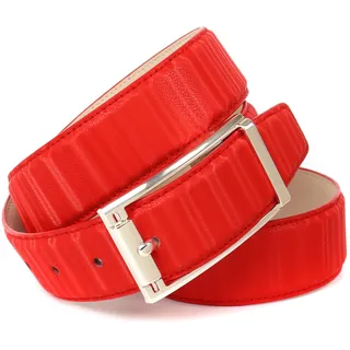 Anthoni Crown Damengürtel Leder rot 95