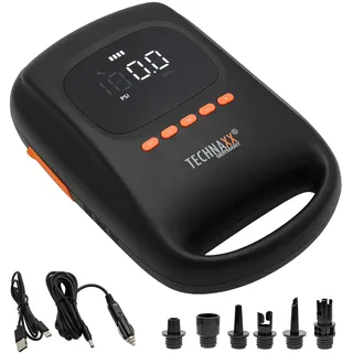 Technaxx SUP-Akku-Luftpumpe TX-266 mit Powerbank-Funktion, Schwarz