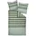 Mako-Satin Gestreift Grün 240 x 220 cm 2 x 80 x 80 cm