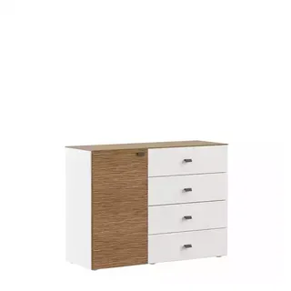 JVmoebel Kommode Weißes Sideboard aus Holz mit modernen Akzenten und Stauraum (1 St., Kommode), Made in Europa braun