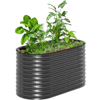 Outsunny Hochbeet 160 x 80 x 80 cm Grau