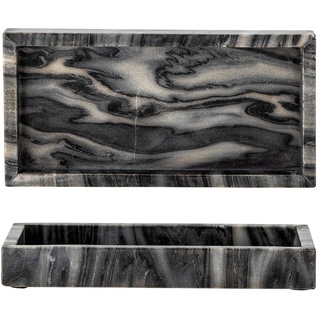 Bloomingville - Feliza Tablett, 25 x 12,5 cm, Marmor grau