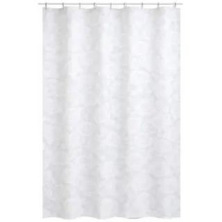 Clever-Kauf-24 Duschvorhang Textil-Duschvorhang Roses, weiß, BxH 180x200cm, Breite 1820 cm weiß