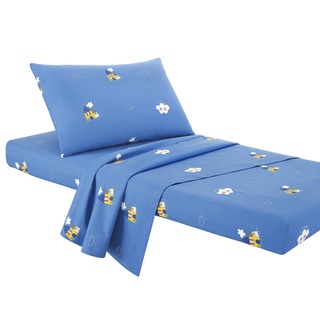 Fabe Bettwäsche-Set für Baby, Baumwolle, Design Spannbetttuch, 60 x 125 cm, Bettlaken 122 x 152 cm, Kissenbezug 60 x 46 cm, Farbe Hellblau