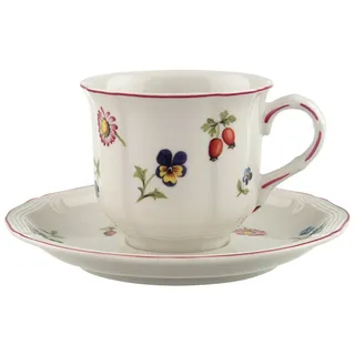 Villeroy & Boch Kaffeetasse mit Untertasse 0,12 l Weiß 2 St.