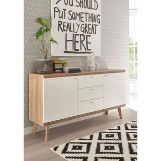 Home affaire Sideboard Merle, im skandinavischen Design, Breite 160 cm braun
