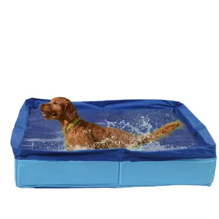 Hundepool, Planschbecken ohne Aufblasen für Haustiere, Hundebadewanne Faltbare Mini Hunde Pool Aus PVC, 50x50x10cm Klappbar Schwimmbecken, Faltbare Hundebad,für Kleine Hunde Katzen Haustiere