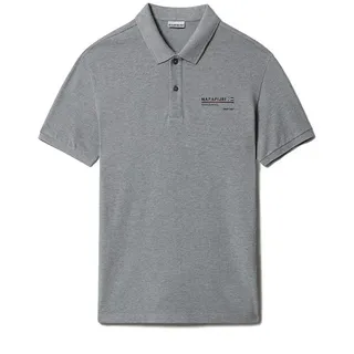 Napapijri Poloshirt Eael (1-tlg) aus 100% Baumwolle grau S (48)