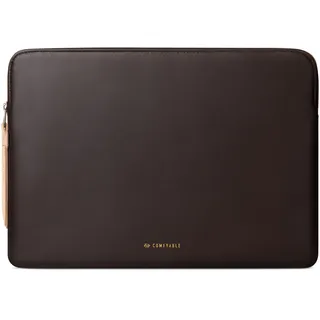 Comfyable Slim Protective Laptop Sleeve 15 Inch PU Leather Bag Snugly Compatible with MacBook Air 15-in M5 2026 A3448 M4 M3 M2, Computer Case for Mac, Chocolate