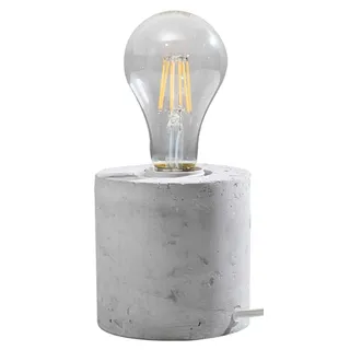 SOLLUX Tischlampe SALGADO Beton L: 10, B: 10, H: 10, mit Schalter Fassung E27