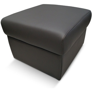 Dunkelbraun Echt Leder Hocker 50x50 mit Stauraum Sitzhocker Fußhocker Leder Puff