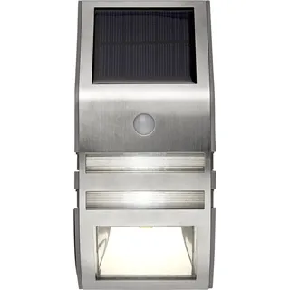 Star Trading Solarleuchte Edelstahl 7,6 x 17,0 x 4,8 cm inkl. Bewegungsmelder silber