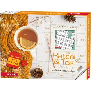 ROTH Rätsel & Tee-Adventskalender bestückt - Bunt