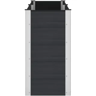 vidaXL Hochbeet 200 x 50 x 91 cm Schwarz