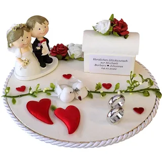 Geldgeschenk Hochzeit Hochzeitsgeschenk Brautpaar rot weiß