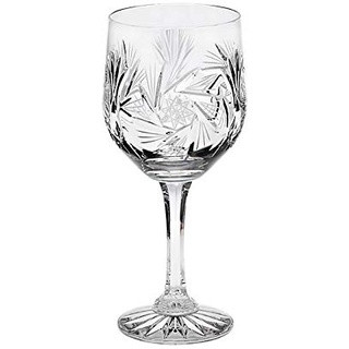 CRISTALICA Weinglas Schleuderstern 240ml Kelchglas Trinkglas Rotwein Weißwein Bleikristall