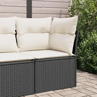 Festnight Gartenlounge Ecksofa mit Stauraum Balkon Sofa Rattan Sofa Balkon Lounge Klein Gartensofa Garten Lounge Sofa Outdoor Rattansofa Balkonmöbel Gartenmöbel Balkonlounge Loungemöbel