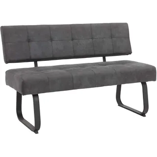 Hela Sitzbank Luise Mikrofaser Anthrazit 140 x 64 x 90 cm