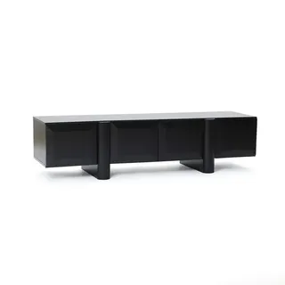 hometopia TV-Lowboard 160 cm Schwarz Holz