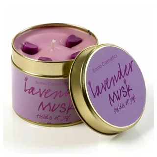 Bomb Cosmetics Duftkerze Lavender Musk, in Metalldose lila