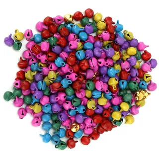 Mini-Glocken, 300 Stück Glöckchen, 6 Mm, Glöckchen Zum Basteln, Kleine Glöckchen, Mini-Glockenanhänger Für Die Schmuckherstellung, DIY-Weihnachtsglocken(Farbe)