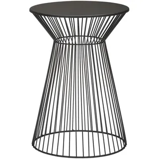 Landscape Beistelltisch, Schwarz, Metall, rund, Rundrohr, rund, 33x47x33 cm, Bsci, Wohnzimmer, Wohnzimmertische, Beistelltische, Beistelltische Metall