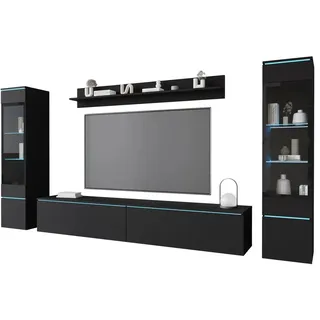 veneti Wohnwand Vera 4-tlg. ca. 240x130 (cm): B: 240 H: 130