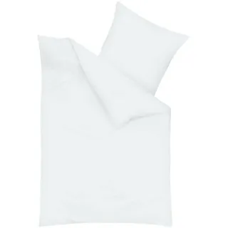 Traumschlaf Uni Biber Bettwäsche, Bettbezüge und Kissenbezüge einzeln Nackenrollenbezug 15x40 cm | weiss - weiß