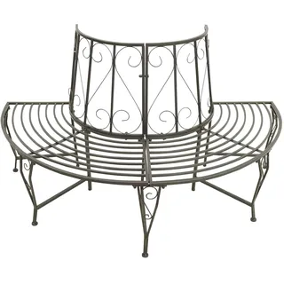 vidaXL Baumbank Ø 160 cm Grau
