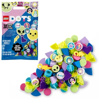 LEGO 41946 DOTS Ergänzungsset Emojis, Bastelset für Kinder ab 6 Jahren, Deko für Taschenanhänger, Armbänder, Stiftehalter