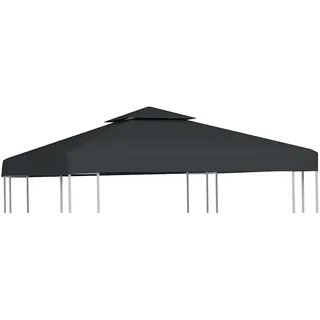 vidaXL Pavillon-Ersatzdach 310 g/m2 3 x 3 m Dunkelgrau