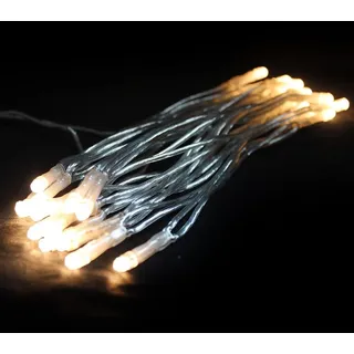 INDA-EXCLUSIV LED Lichterkette 30er Warmweiß Transparent