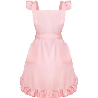 Bemvp Retro-schürze Rüschen Fürs Dienstmädchen, Küchenschürze Für Erwachsene, Kostüm Für Damen, Ideal Zum Kochen Und Putzen.