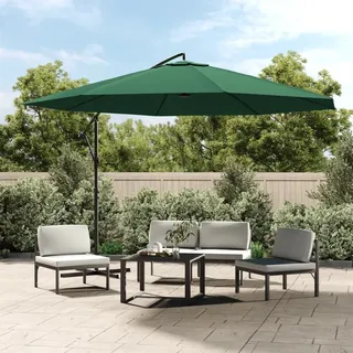 vidaXL Freiarm-Sonnenschirm Ø 350 cm grün