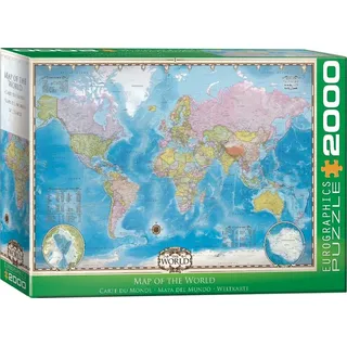 EUROGRAPHICS Puzzle Weltkarte 2000 Teile