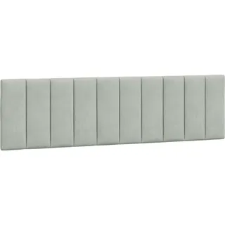 vidaXL Kopfteil-Kissen Hanko Hellgrau 180 cm Samt