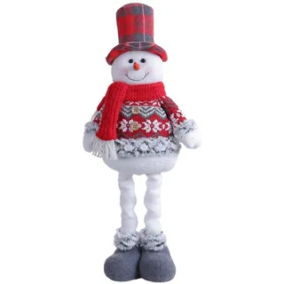 Weihnachtsrentier Puppe - Plüschpuppe Weihnachtsmann Figur - Teleskop Ornament aus Plüsch Weihnachtsmann mit langem Bein für stehend handgefertigt