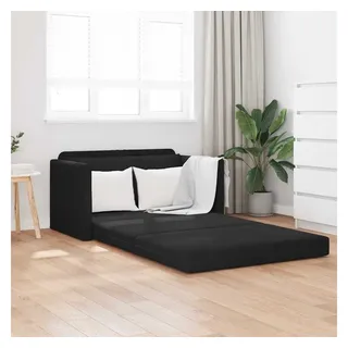 vidaXL Schlafcouch Samt 2-Sitzer Schwarz