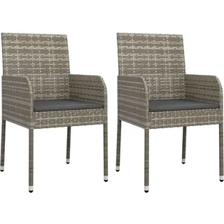 furnicato Gartenstuhl 48 x 48 x 88 cm grau 2 St.