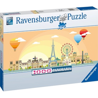 Ravensburger Puzzle 1000 Teile Puzzle Panorama Ein Tag in Paris 17393, 1000 Puzzleteile