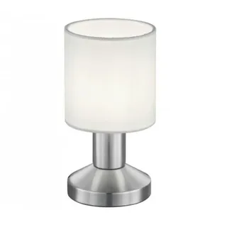 TRIO Leuchten LED Tischleuchte, Dimmfunktion, LED wechselbar, Warmweiß, kleine Nachttisch-lampe Touch dimmbar für Fensterbank, Höhe 18cm weiß