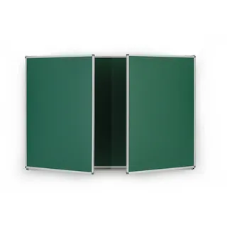 Klappbare grüne Keramik-Kreidetafel, magnetisch, 2400 x 900 mm