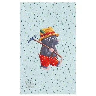 Babyzimmerteppich für Mädchen und Jungen | Kleiner Maulwurf, Mint, Größe: 100x160 cm, Teppich für Babyzimmer