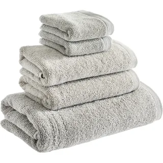 Marc O'Polo Frottierset, Grau, Textil, 5-teilig, Uni, Gots, Badtextilien, Handtuch-Sets
