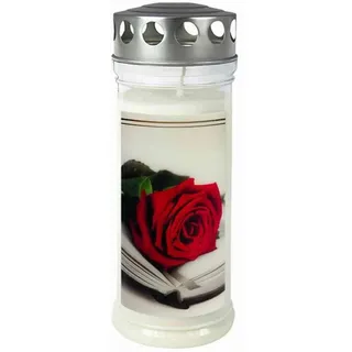 Jeka Gedenkkerze Rose/Buch 215 x 75 mm 7 Tage