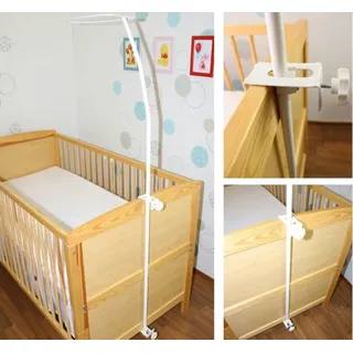 Primawela Himmelstange Himmelstange für Kinderbett Babybett Gitterbett Befestigung, 1