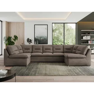 MKS Meble Ecksofa U-Form 3-Sitzer Braun