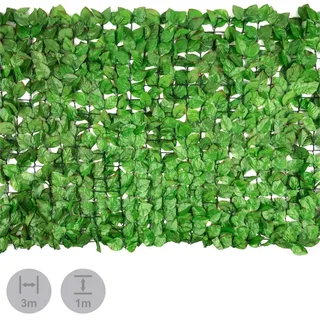 Fency Bright Leaf Sichtschutzzaun Windschutz 300x100 cm Buche hellgrün